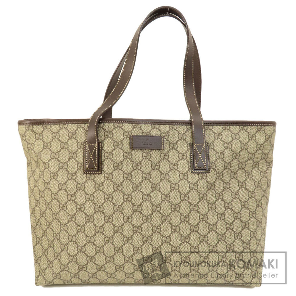 Gucci GG Supreme Joy Tote beige ebony canvas brown